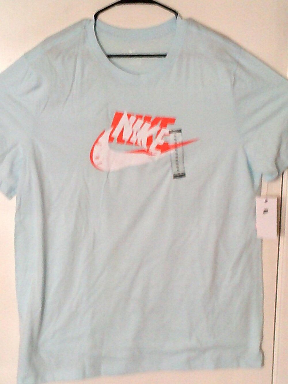 NEW NIKE SPORTSWEAR "Distorted Swoosh Tee" MEN'S BLUE T-SHIRT XL IM3804-474